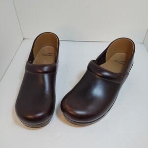 Dansko Women's Clogs Size 41 N Professional Brown Leather Comfort Slip On Shoes